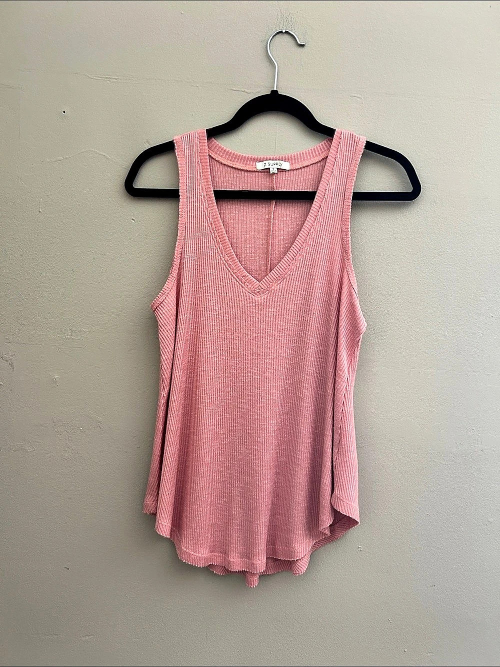 Z Supply Ribbed Tank Top in Pink Size Small Like New